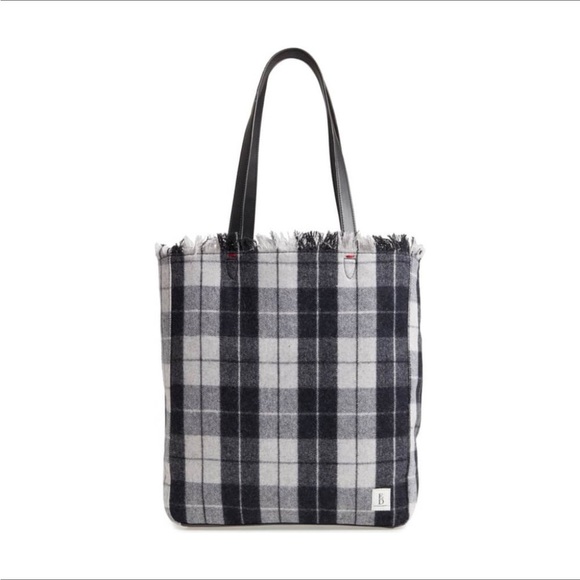 ED Ellen Degeneres Grey Tartan Tote Joy NWT - Picture 2 of 15